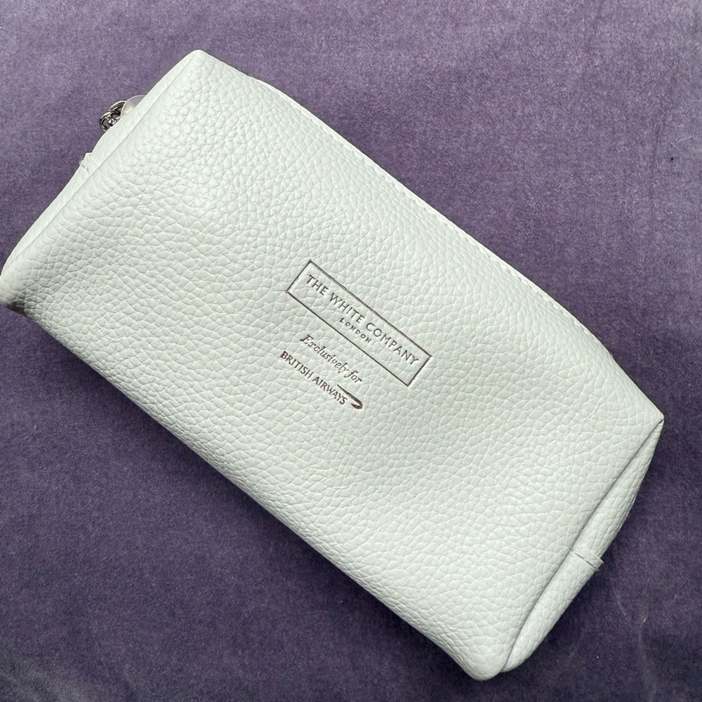 White Company British Airways business class Cosmetic Bag amenity kit brand new